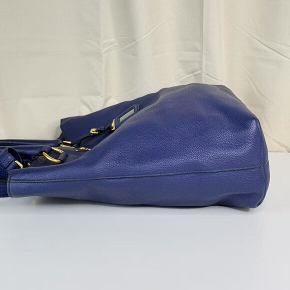 Prada Navy Blue Leathe Convertible Shopper Tote - Picture 2 of 9
